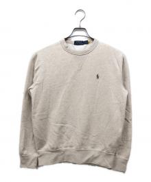POLO RALPH LAUREN（ポロ・ラルフローレン）の古着「クルーネックスウェット」｜ベージュ