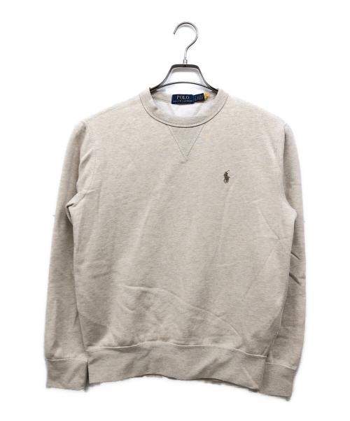 POLO RALPH LAUREN（ポロ・ラルフローレン）POLO RALPH LAUREN (ポロ・ラルフローレン) クルーネックスウェット ベージュ サイズ:Sの古着・服飾アイテム