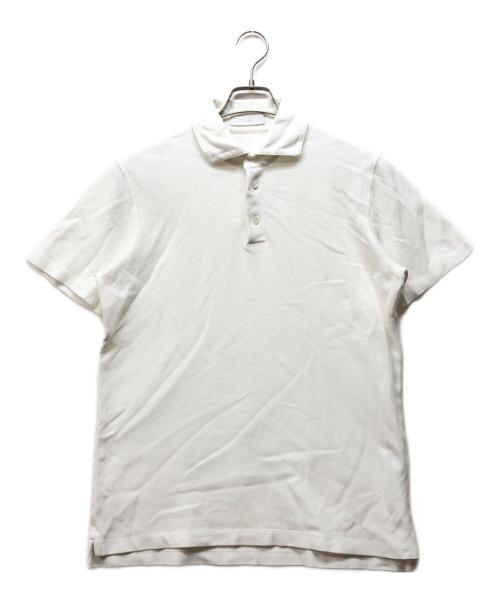 Cruciani（クルチアーニ）CRUCIANI (クルチアーニ) 鹿の子ポロシャツ ホワイト サイズ:50の古着・服飾アイテム