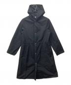 J.PRESSジェイプレス）の古着「【撥水加工】スパンナイロンタッサー フーデッドコート」｜ブラック