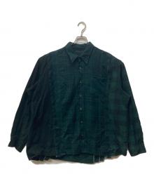 Needles（ニードルズ）の古着「Flannel Shirt 7 Cuts Wide Shirt」｜グリーン