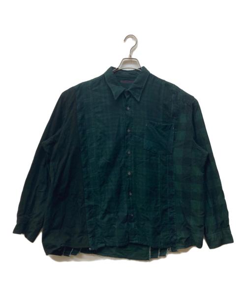 Needles（ニードルズ）Needles (ニードルズ) Flannel Shirt 7 Cuts Wide Shirt グリーン サイズ:記載無し（実寸サイズをご確認ください）の古着・服飾アイテム