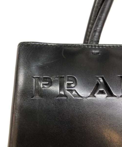 PRADA（プラダ）PRADA (プラダ) レザートートバッグ ブラックの古着・服飾アイテム