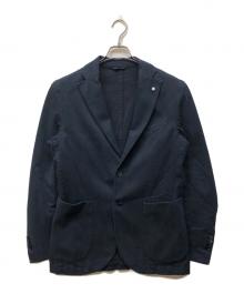 Luigi Bianchi Mantova（ルイジビアンキマントヴァ）の古着「Rough テーラードジャケット」｜ネイビー