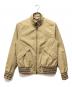BURBERRY（バーバリー）の古着「アイコンストライプ ディテール コットンギャバジン ハリントンジャケット」｜ベージュ