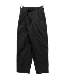 ISSEY MIYAKE MEN（イッセイミヤケメン）の古着「アーカイブベルト付センタープレスコットンパンツ」｜ブラック
