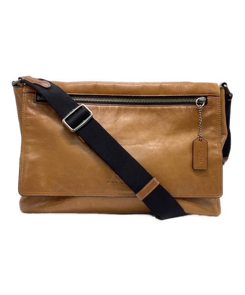 COACH（コーチ）COACH (コーチ) レザーメッセンジャーバッグ ブラウンの古着・服飾アイテム