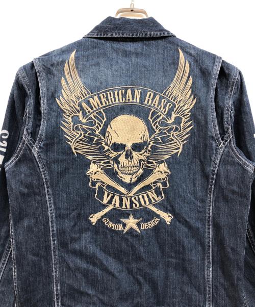 VANSON（バンソン）VANSON (バンソン) デニムワッペンつなぎ ブルー サイズ:Lの古着・服飾アイテム
