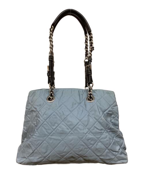 PRADA（プラダ）PRADA (プラダ) キツティングチェーンショルダーバッグ スカイブルーの古着・服飾アイテム