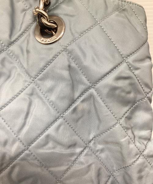 PRADA（プラダ）PRADA (プラダ) キツティングチェーンショルダーバッグ スカイブルーの古着・服飾アイテム