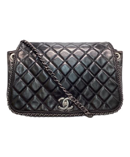 CHANEL（シャネル）CHANEL (シャネル) ココマークフラップチェーンショルダーバッグ ブラックの古着・服飾アイテム