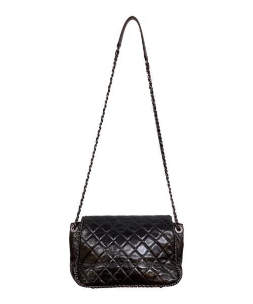 CHANEL（シャネル）CHANEL (シャネル) ココマークフラップチェーンショルダーバッグ ブラックの古着・服飾アイテム