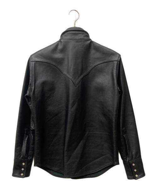 Reminiscence（レミニセンス）Reminiscence (レミニセンス) レザーウエスタンシャツ ブラック サイズ:Sの古着・服飾アイテム