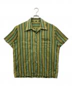 TOWN CRAFTタウンクラフト）の古着「ストライプシャツ」｜イエロー×グリーン