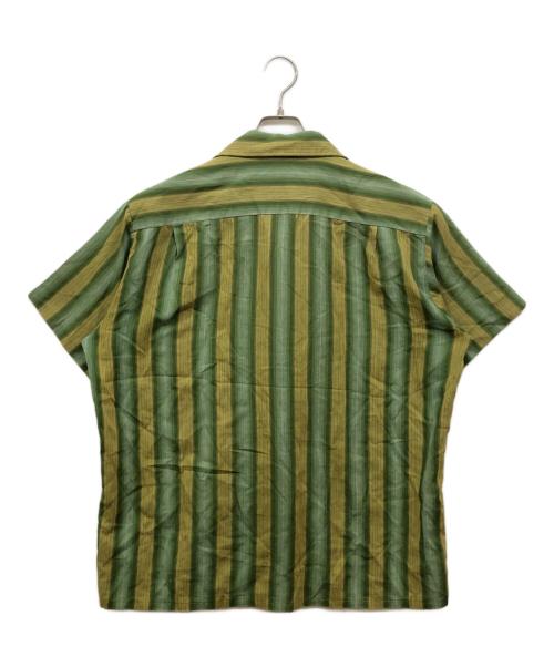 TOWN CRAFT（タウンクラフト）TOWN CRAFT (タウンクラフト) ストライプシャツ イエロー×グリーン サイズ:Lの古着・服飾アイテム