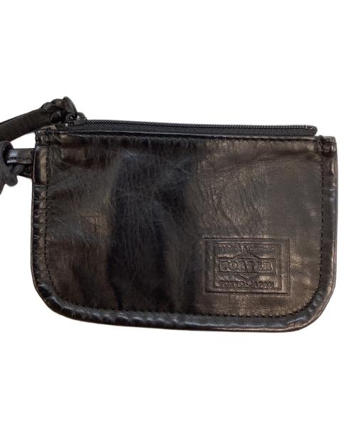 PORTER（ポーター）PORTER (ポーター) レザーショルダーバッグ ブラックの古着・服飾アイテム