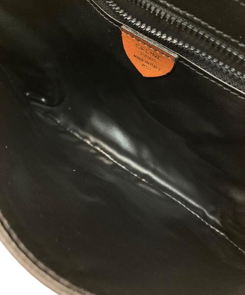CELINE（セリーヌ）CELINE (セリーヌ) レザーショルダーバッグ ブラックの古着・服飾アイテム
