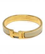 HERMESエルメス）の古着「クリックH ブレスレット」｜ゴールド×ホワイト