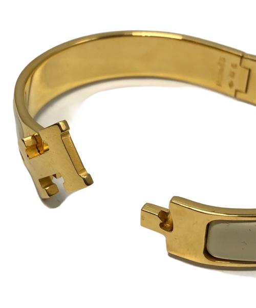 HERMES（エルメス）HERMES (エルメス) クリックH ブレスレット ゴールド×ホワイトの古着・服飾アイテム