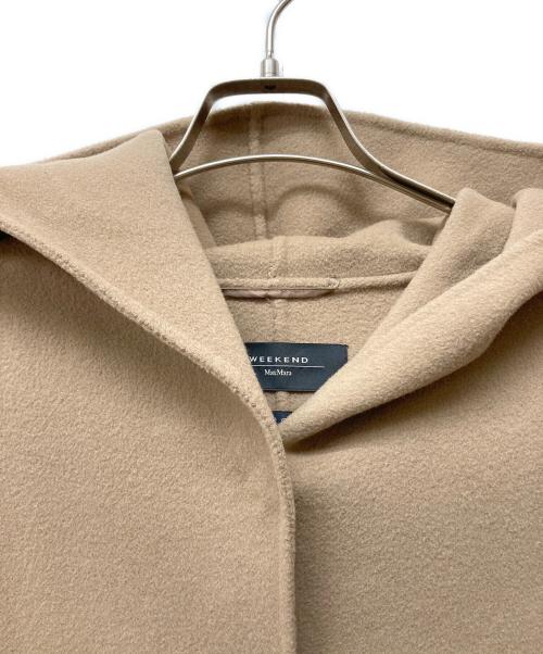 Max Mara WEEK END LINE（マックスマーラ ウイークエンドライン）MAX MARA WEEK END LINE (マックスマーラ ウイークエンドライン) ダブルフェイスフーテッドショートコート ベージュ サイズ:38の古着・服飾アイテム