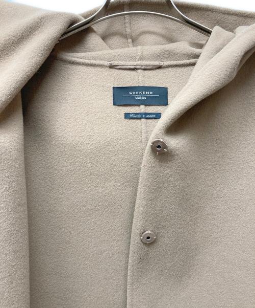 Max Mara WEEK END LINE（マックスマーラ ウイークエンドライン）MAX MARA WEEK END LINE (マックスマーラ ウイークエンドライン) ダブルフェイスフーテッドショートコート ベージュ サイズ:38の古着・服飾アイテム