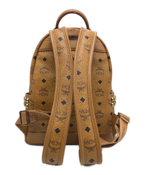 MCM（エムシーエム）MCM (エムシーエム) STARK スタッズバックパック ブラウンの古着・服飾アイテム