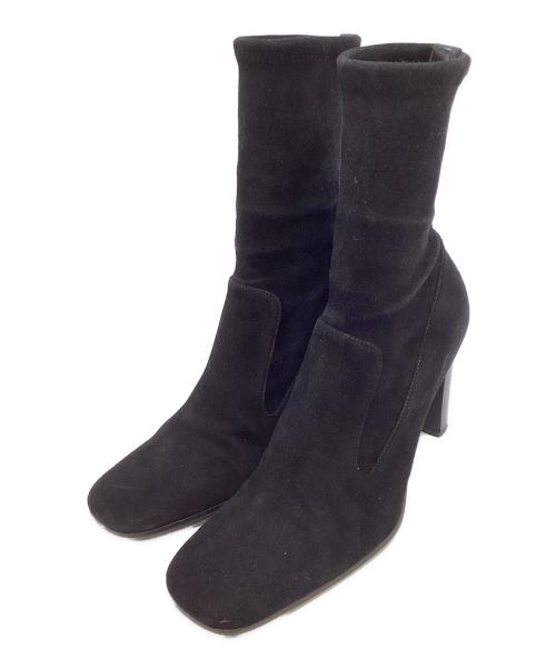 GUCCI（グッチ）GUCCI (グッチ) スクエアトゥ ヒールブーツ ブラック サイズ:36Cの古着・服飾アイテム