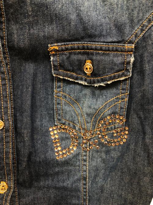 D&G（ディーアンドジー）D&G (ディーアンドジー) 半袖シャツ ブルー サイズ:40の古着・服飾アイテム