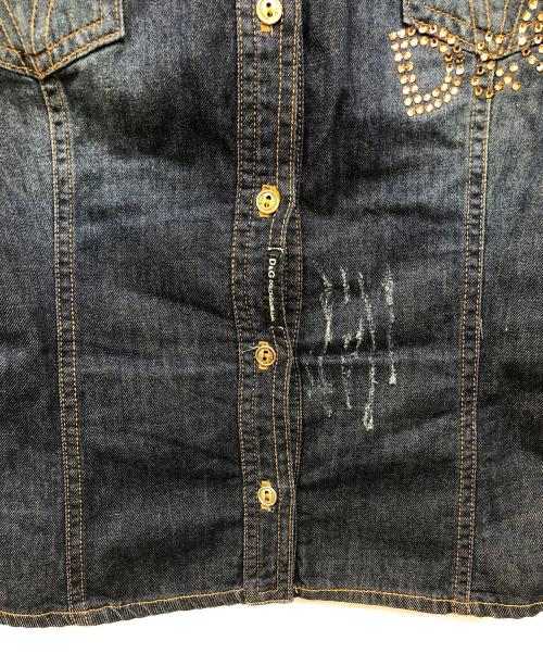D&G（ディーアンドジー）D&G (ディーアンドジー) 半袖シャツ ブルー サイズ:40の古着・服飾アイテム