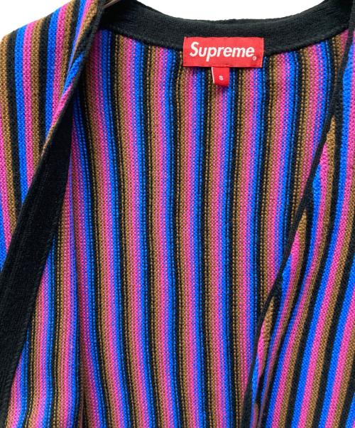 SUPREME（シュプリーム）Supreme (シュプリーム) 17SS MICRO STRIPE CARDIGAN/17SSマイクロｽﾄﾗｲﾌﾟカーディガン パープル サイズ:Sの古着・服飾アイテム