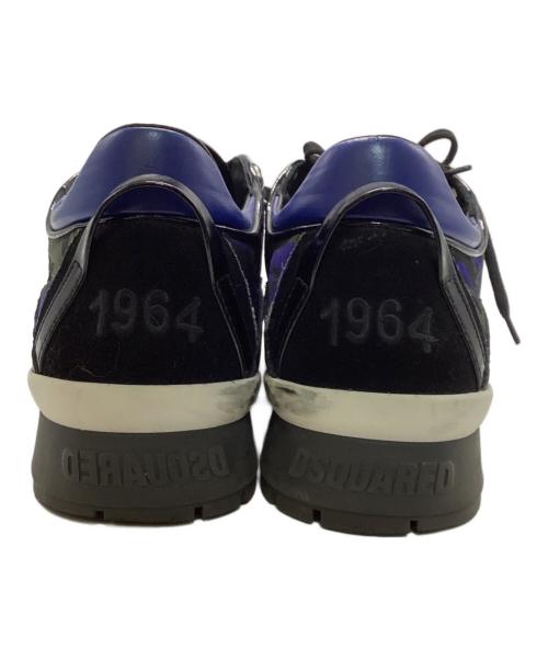 DSQUARED2（ディースクエアード）DSQUARED2 (ディースクエアード) カモ柄ローカットスニーカー ブラック サイズ:42の古着・服飾アイテム