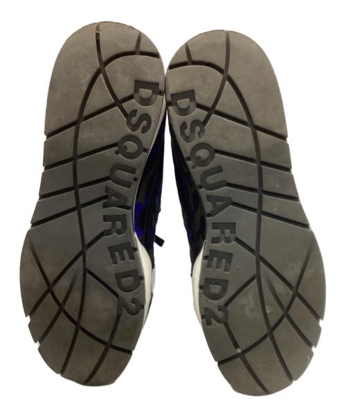 DSQUARED2（ディースクエアード）DSQUARED2 (ディースクエアード) カモ柄ローカットスニーカー ブラック サイズ:42の古着・服飾アイテム