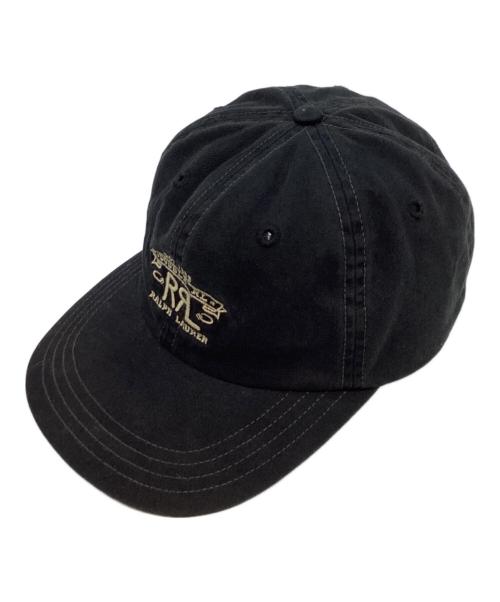 RRL（ダブルアールエル）RRL (ダブルアールエル) ロゴツイルキャップボールキャップ ブラック サイズ:58㎝の古着・服飾アイテム