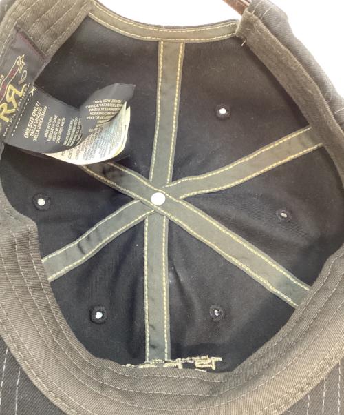 RRL（ダブルアールエル）RRL (ダブルアールエル) ロゴツイルキャップボールキャップ ブラック サイズ:58㎝の古着・服飾アイテム