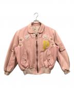 PINK HOUSEピンクハウス）の古着「ボンバージャケット」｜ピンク