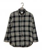 Maison Margielaメゾンマルジェラ）の古着「Check Button Down Shirt/チェックボタンダウンシャツ」｜ブラック