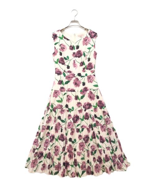 TOCCA（トッカ）TOCCA (トッカ) ROSA LONG DRESS ロングドレス パープル×ホワイト サイズ:2の古着・服飾アイテム
