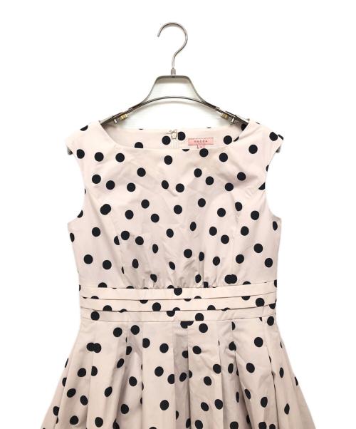 TOCCA（トッカ）TOCCA (トッカ) POLKA RAIN ドット柄ドレス ブラック×アイボリー サイズ:2の古着・服飾アイテム