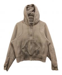 NVRFRGT（ネヴァーフォーゲット）の古着「PANELLED ZIP UP HOODIE」｜ベージュ