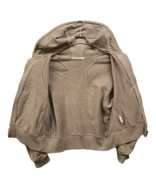 NVRFRGT（ネヴァーフォーゲット）NVRFRGT (ネヴァーフォーゲット) PANELLED ZIP UP HOODIE ベージュ サイズ:2の古着・服飾アイテム