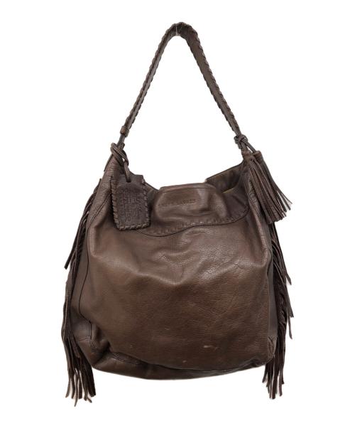 RALPH LAUREN（ラルフローレン）RALPH LAUREN (ラルフローレン) フリンジワンショルダーバッグ ブラウンの古着・服飾アイテム