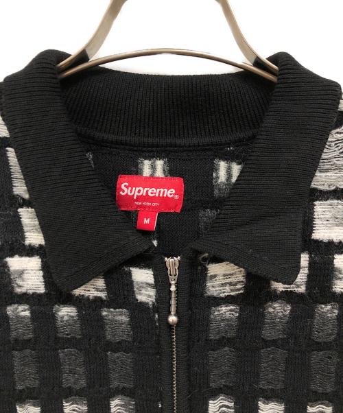 SUPREME（シュプリーム）Supreme (シュプリーム) 23SS Gradient Zip Up Polo ブラック サイズ:Mの古着・服飾アイテム