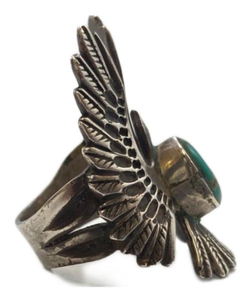 REDMEN（レッドマン）REDMEN (レッドマン) ターコイズフェザーリング シルバー サイズ:記載無し(実寸18号)の古着・服飾アイテム