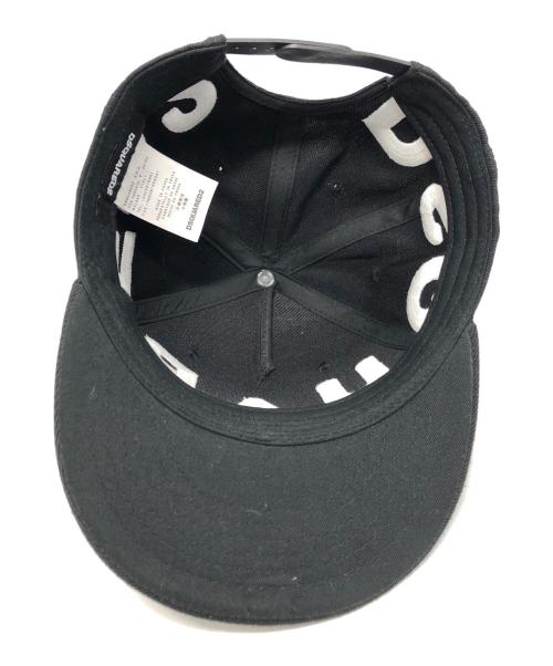 DSQUARED2（ディースクエアード）DSQUARED2 (ディースクエアード) ロゴキャップ ブラックの古着・服飾アイテム