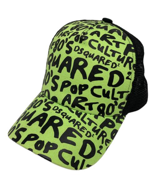 DSQUARED2（ディースクエアード）DSQUARED2 (ディースクエアード) メッシュキャップ グリーン×ブラックの古着・服飾アイテム