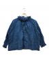nest Robe（ネストローブ）の古着「リネン天然染めフリルカラーブラウス」｜インディゴ