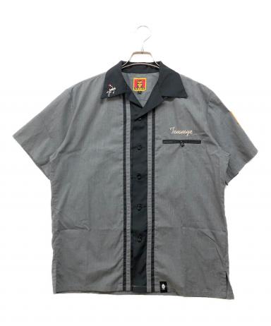 中古・古着通販】TEMMYE (ティミー) ボーリングシャツ グレー×ブラック