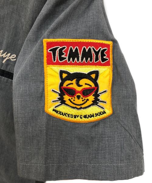 TEMMYE（ティミー）TEMMYE (ティミー) ボーリングシャツ グレー×ブラック サイズ:Lの古着・服飾アイテム