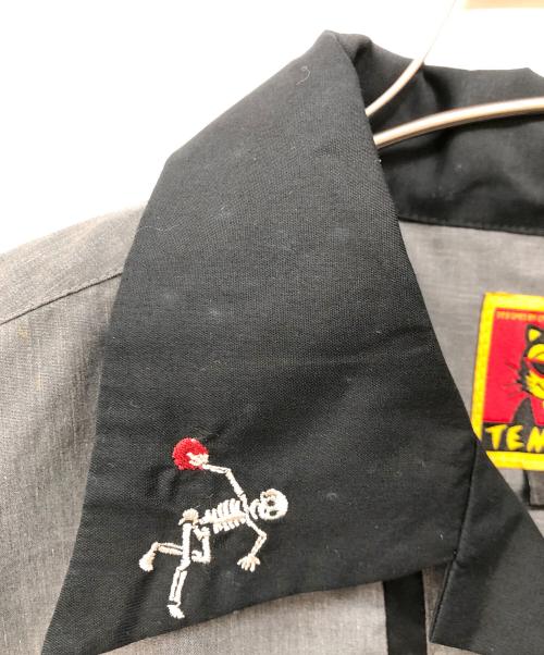TEMMYE（ティミー）TEMMYE (ティミー) ボーリングシャツ グレー×ブラック サイズ:Lの古着・服飾アイテム