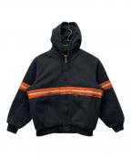SUPREMEシュプリーム）の古着「REFLECTIVE STRIPE HOODED WORK JACKET」｜ブラック